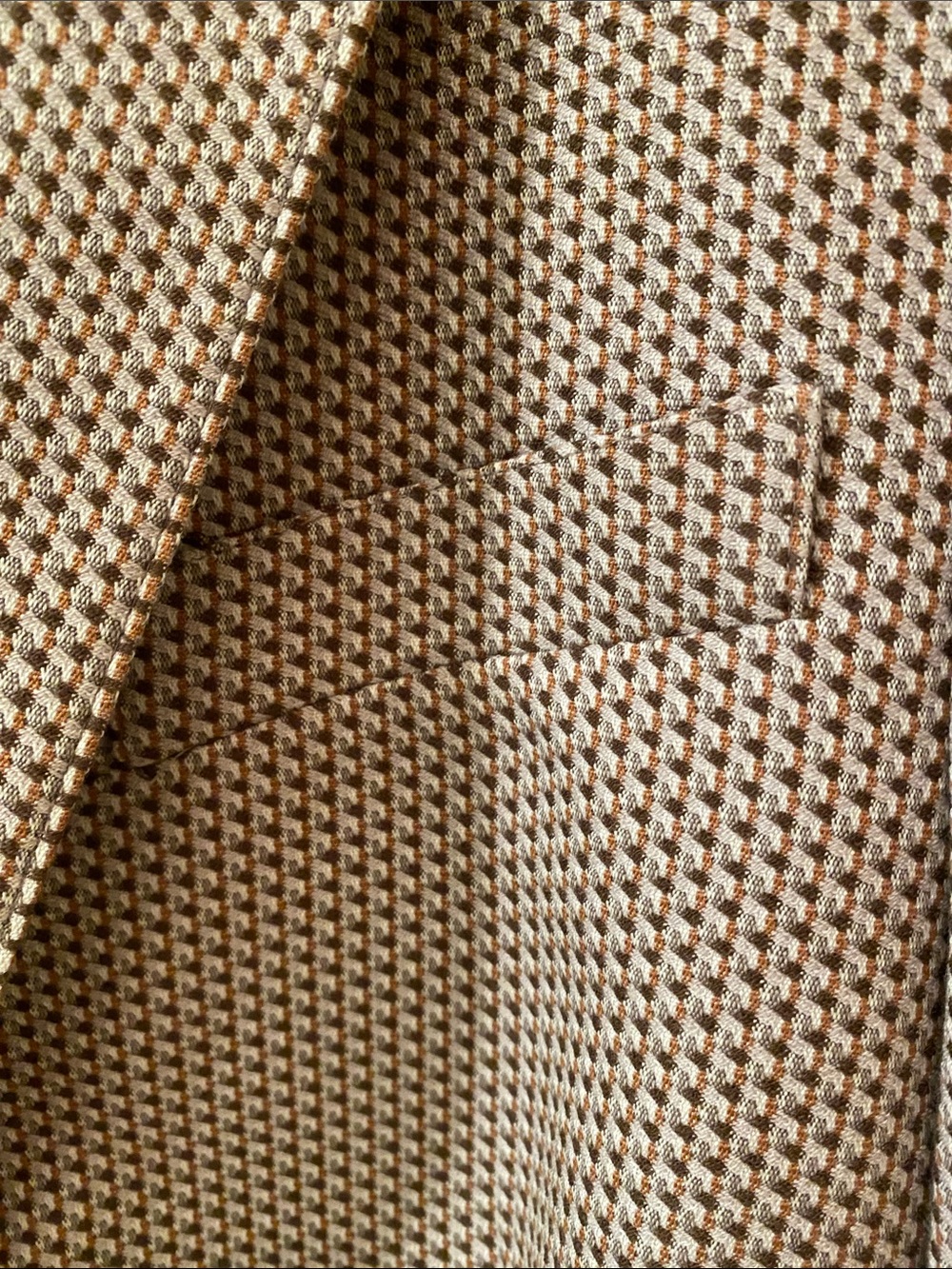 Akris Punto Light Beige/ Black/ Rust Check Blazer • Size 8 - Picture 4 of 14